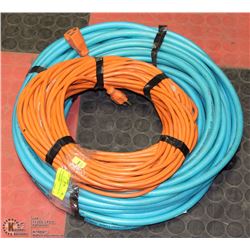 APPROX 75' 3/8" AIR HOSE AND 100' EXTENSION CORD
