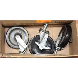 SET OF 4 HEAVY DUTY SWIVEL CASTORS