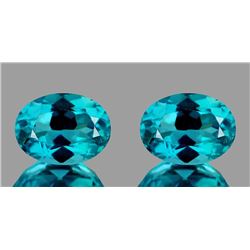 Natural Apatite Paraiba Blue Pair 7 x 5 mm - VVS