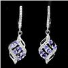 Image 1 : Natural  Blue Violet Tanzanite Earrings