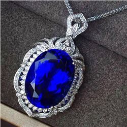 Natural Royal Blue Tanzanite 14.9 Carats Pendant