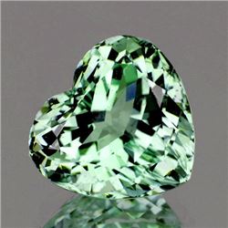 Natural Light Green Tea Amethyst Heart 9.50 MM - VVS