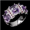 Image 1 : Natural Amethyst & Ruby Ring