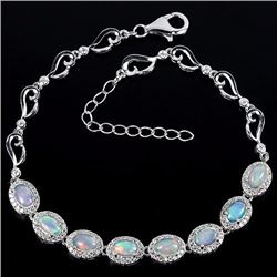 Natural White Opal Bracelet