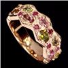 Image 1 : Natural Fancy Tourmaline & Ruby 32 Carats Ring