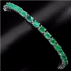 Natural Oval  Green Emerald 57 Cts Bracelet