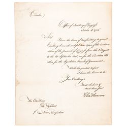1786 CHARLES THOMSON Continental Congress, Secretary of Congress Signed Document