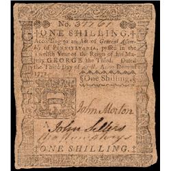 1772 Pennsylvania Note Signed JOHN MORTON + CHARLES HUMPHREYS