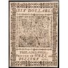 Image 2 : Continental Currency, May 10, 1775 Six Dollars Choice Crisp Uncirculated Note