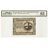 Image 3 : Continental Currency, November 29, 1775 $2 Blue Detector Note PMG Choice Unc-63