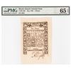 Image 3 : Colonial Currency, Rhode Island. May 1786 6d Jumbo Margins, PMG Gem UNC-65 EPQ