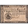 Image 1 : Colonial Currency, South Carolina. December 23, 1776. $8 Sailing Ship vignette