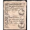 Image 1 : Colonial Currency Scarce Uncut Pair of April 10, 1778 South Carolina Notes AU-50