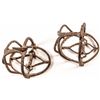 Image 2 : c 1770s Colonial Era, Impressive Design Pair of Hand-Forged Caged Iron Stirrups