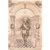 Image 2 : Exceedingly Rare 1852 Lithograph WASHINGTON AS A FREEMASON Published JW Clayton