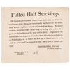 Image 1 : 180- Federal Broadside Advertising For: Fulled Half Stockings,... for Soldiers