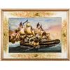 Image 1 : USS CONSTITUTION v RMS GUERRIERE War of 1812 Scene Painting on Glass
