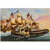 Image 2 : USS CONSTITUTION v RMS GUERRIERE War of 1812 Scene Painting on Glass