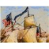 Image 4 : USS CONSTITUTION v RMS GUERRIERE War of 1812 Scene Painting on Glass