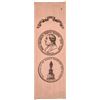 Image 1 : 1856 BENJAMIN FRANKLIN Statue Inauguration in Boston Commemorative SILK RIBBON