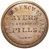 Image 2 : Encased Postage Stamp, EP-32a 3¢ AYERS CATHARTIC PILLS Long Arrows Type SILVERED
