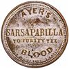 Image 2 : Encased Postage Stamps, 3¢, AYER’S SARSAPARILLA. Small AYER’S Type