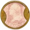 Image 1 : Encased Postage Stamp, Three Cents. AYER’S SARSAPARILLA, Large AYER’S Type