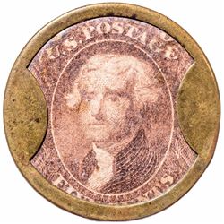 Encased Postage Stamp, EP-87 5¢  JOHN W. NORRIS Chicago, Rarity-9 (2 to 4 Known)