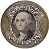 Image 1 : Encased Postage Stamp, Rarity-9 RIBBED FRAME 12 Cents HUNT + NASH, IRVING HOUSE!