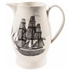 Image 2 : c 1800 George Washington Historical Liverpool Creamware Pitcher, US Ship + Eagle