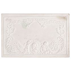 1841 William Henry Harrison Rare Embossed Mourning Card