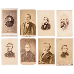 Collection of Eight (8) Different Presidential and Political Carte de Visites