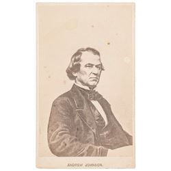 Presidents Andrew Johnson and Andrew Jackson Carte de Visite Photographs