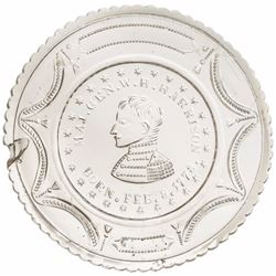 (1840) Presidential Campaign William Henry Harrison Sandwich Glass Cup Plate