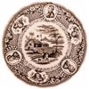 Image 1 : c. 1840 Presidential Campaign, Maj. GenL Wm H Harrison Log Cabin Political Plate