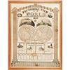 Image 1 : 1846 Hand-Colored Decorative Historic Broadside - Pictorial View of the World