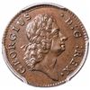 Image 1 : 1723 Wood's Hibernia Farthing. D:G: REX. Type. 11 Harp Strings. PCGS MS-63 BN