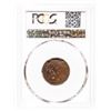 Image 4 : 1723 Wood's Hibernia Farthing. D:G: REX. Type. 11 Harp Strings. PCGS MS-63 BN