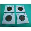Image 1 : Lot of 4 Canada Large Pennies 1910, 1916, 1917, 1918