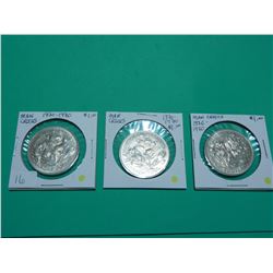 Lot of 3 Manitoba Crocus Silver Dollars 1870-1970