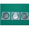 Image 1 : Lot of 3 Manitoba Crocus Silver Dollars 1870-1970