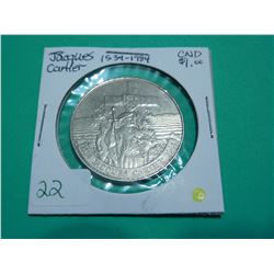 1534-1984 Jacques Cartier Silver Dollar
