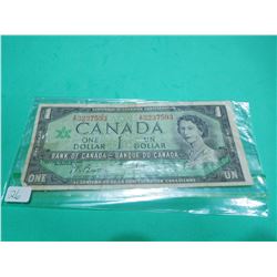 1967 Canada $1 Bill I/P 3237593 Beattie/Rasminsky