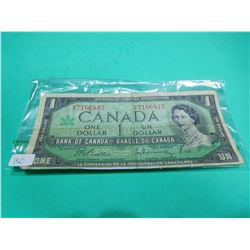 1967 Canada $1 Bill K/P 7166843 Beattie/Rasminsky