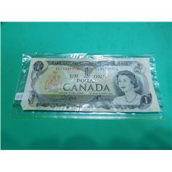 1976 Canada $1 Bill  ECH4559914 Crow Bouey