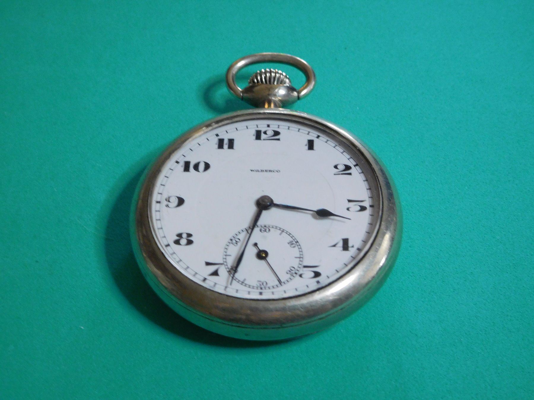 Jewelry Estate Vintage Pocket Watch WILBERCO Silvertone Case