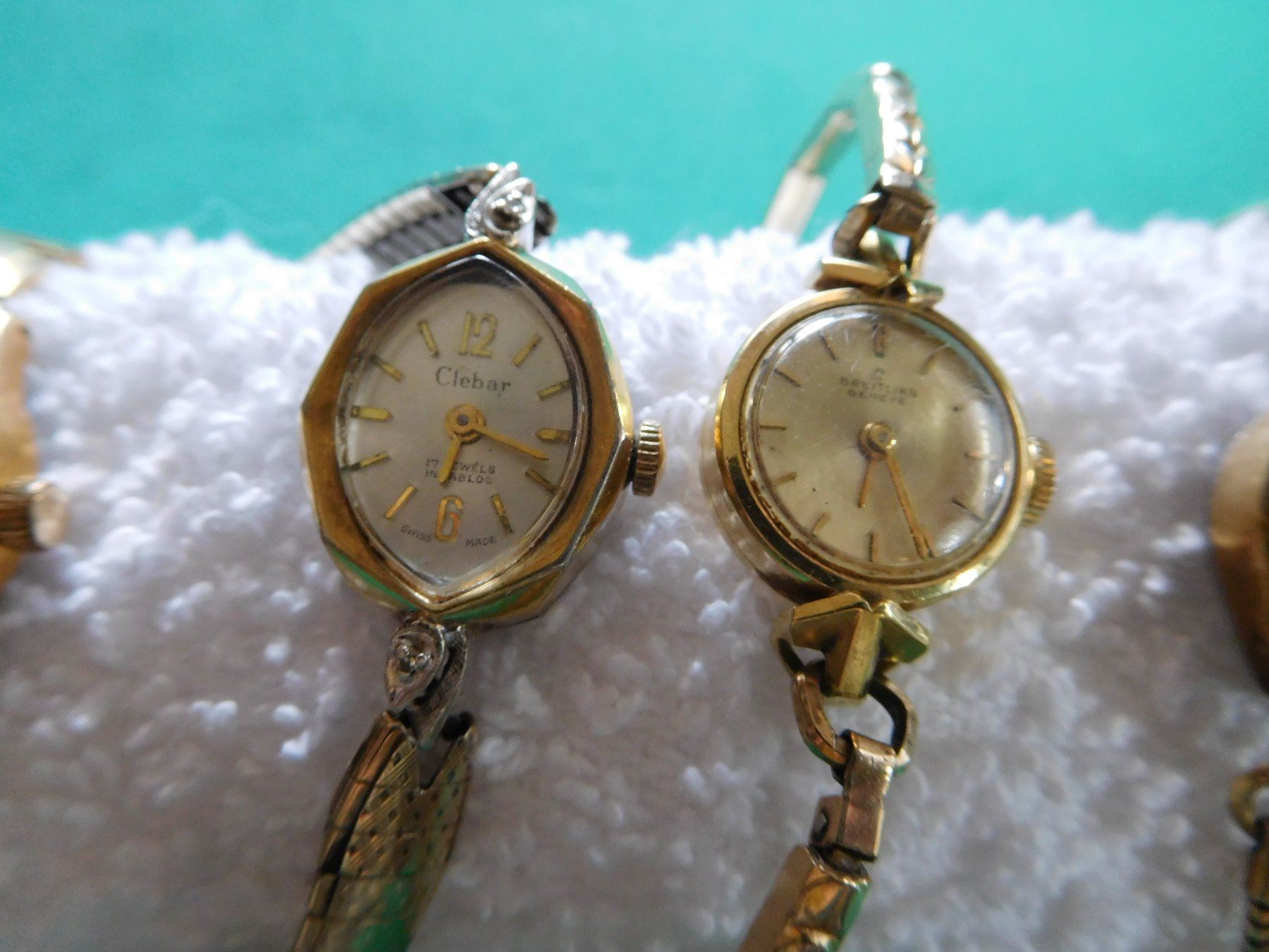 Jewelry Estate Vintage Ladies Watch REPAIR LOT 5 Intact Watches