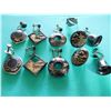 Image 1 : Jewelry Estate - SIAM Lot of Jewery - Five Pairs of Screw Back Earrings including buttons, dangles, 