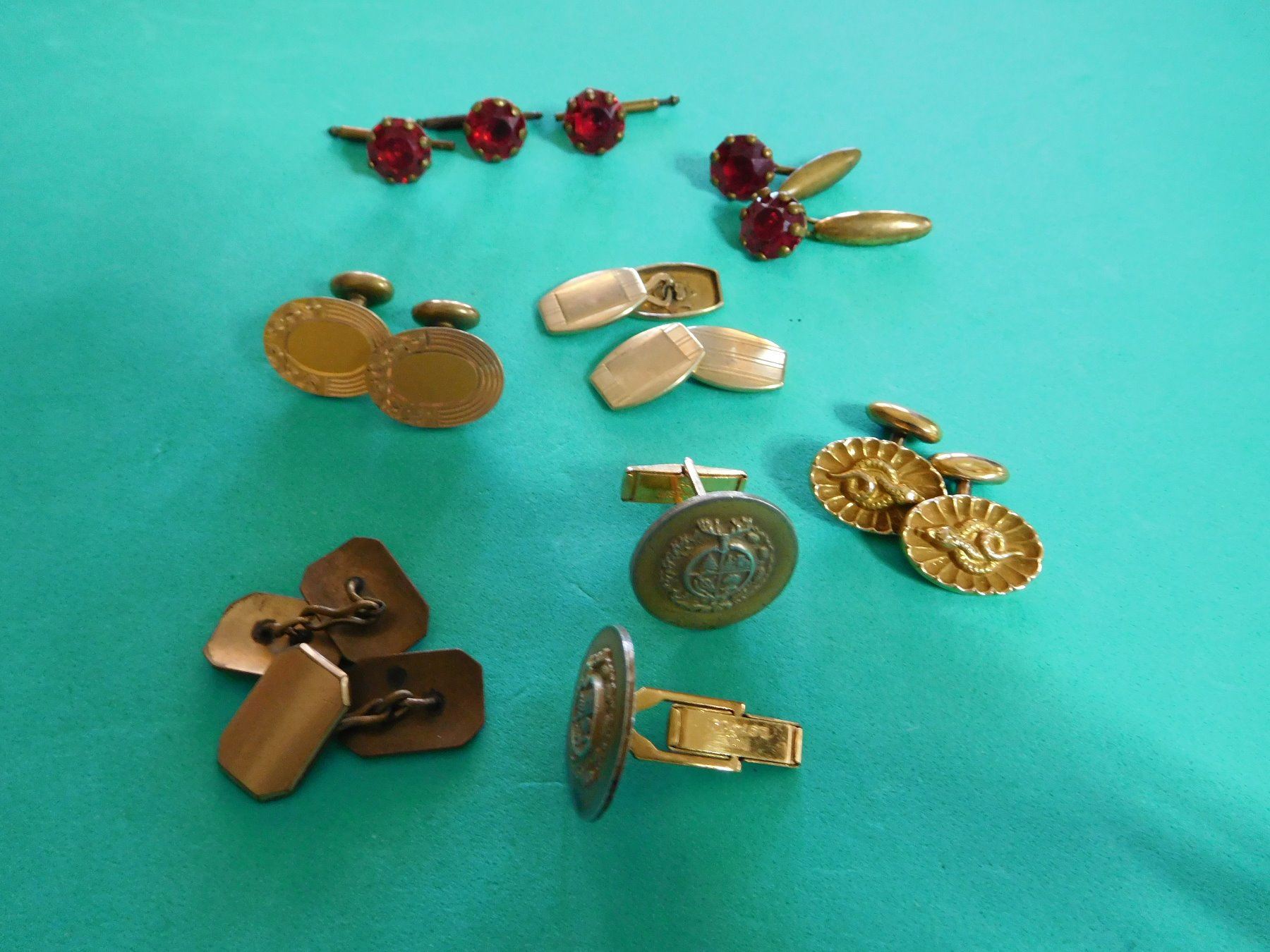 Jewelry Estate Vintage Cufflinks Lot of 6 Pairs of Cufflinks, Various