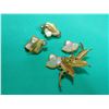 Image 1 : Jewelry Estate - Lot of Mother of Pearl - Brooch and Clip Earrings